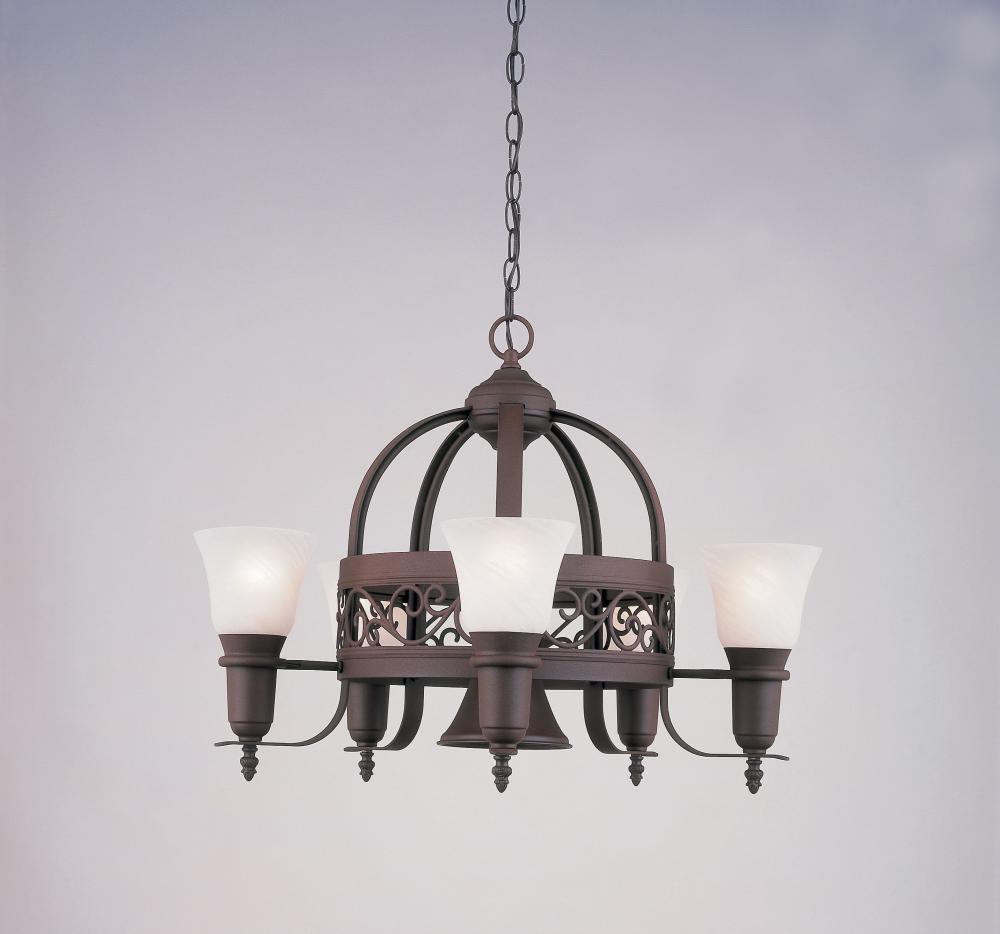 6-LIGHT POT RACK CHANDELIER